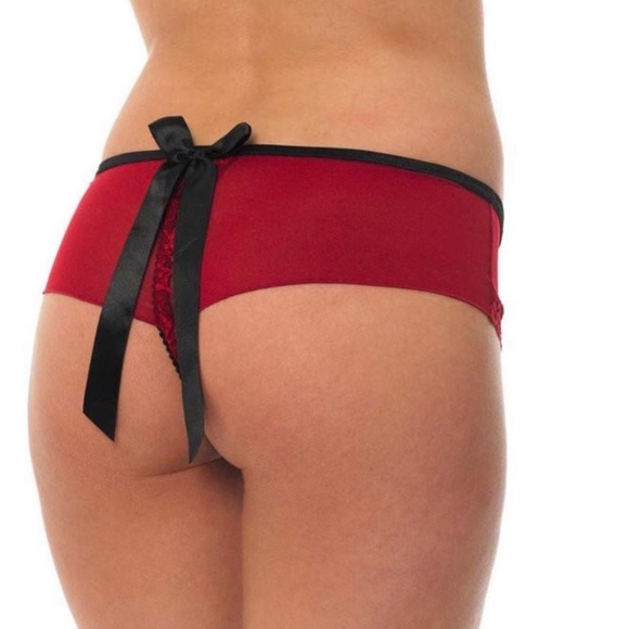 Bluebella Red and Black Lace Bra with Panties Set - Picture 15 of 15